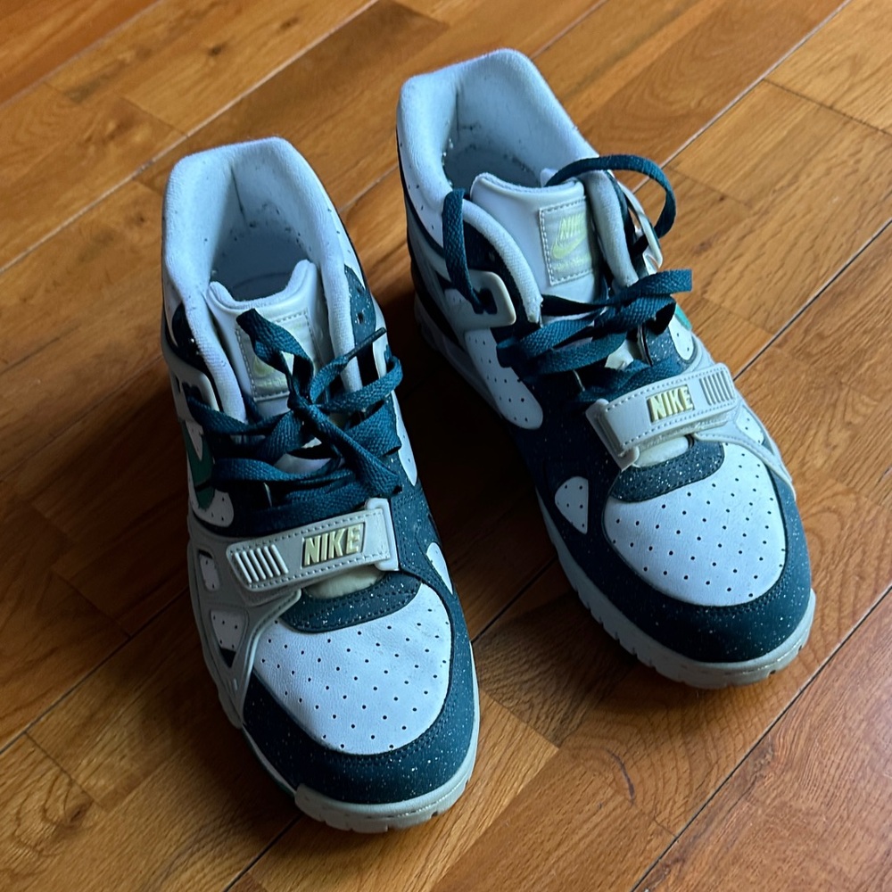 Nike Men's Dark Teal and White Sneakers